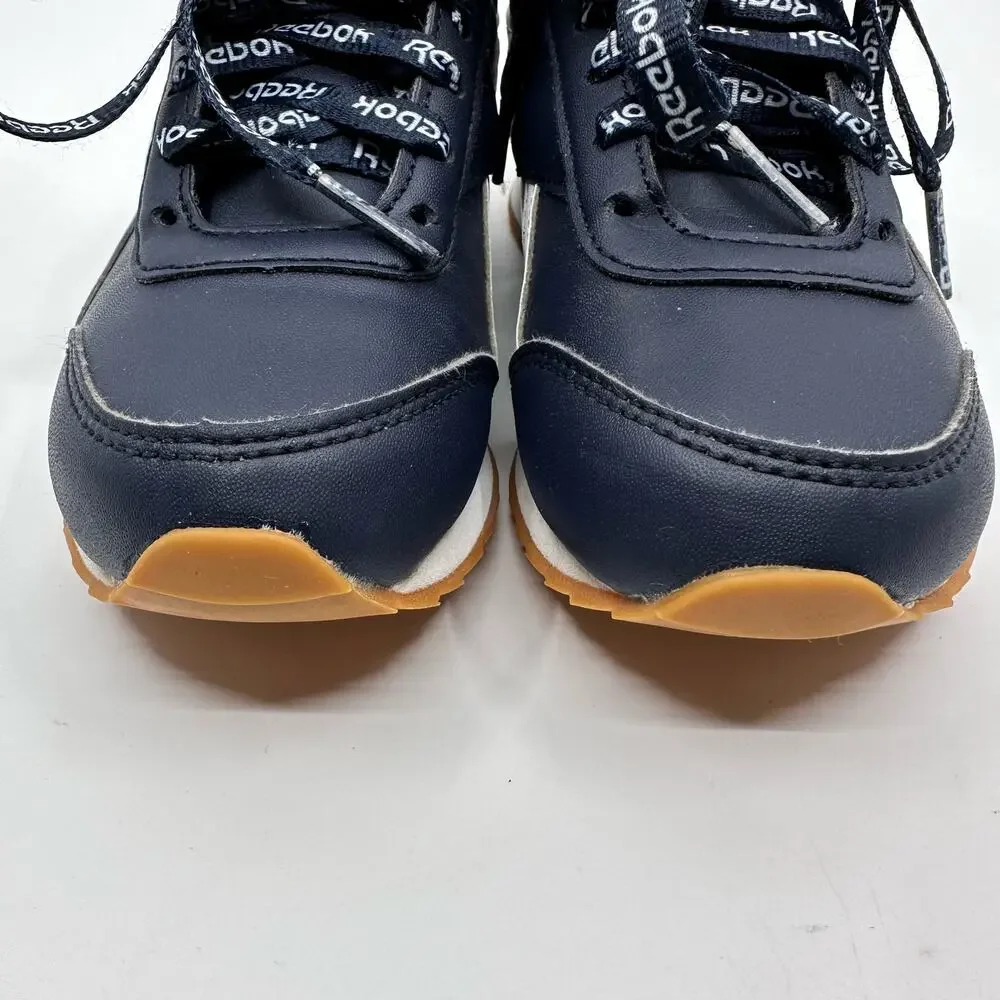 Reebok Royal Classic Jogger Shoe Kids US 11 Navy White Gum Sole Retro Runner Y2K